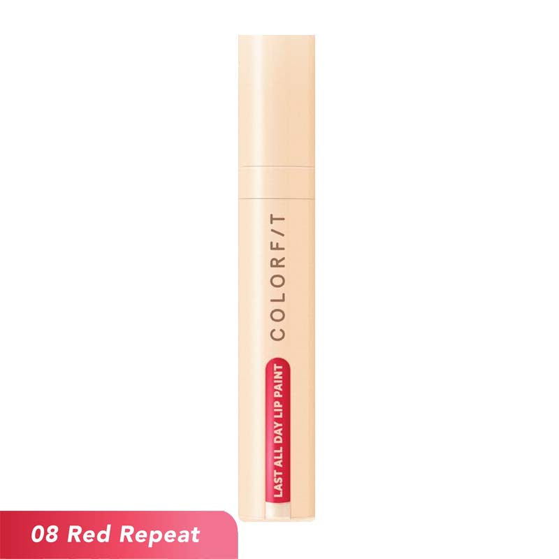 Wardah Colorfit Last All Day Lip Paint 08 Red Repeat 4.2gr | Gogobli