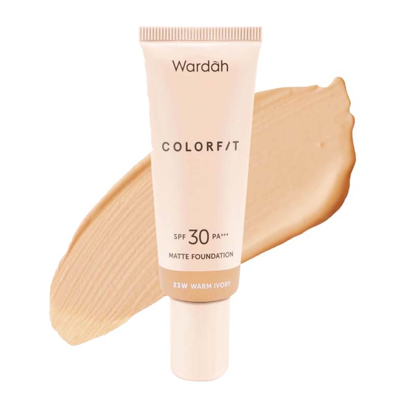 Wardah Colorfit Matte Foundation 23W Warm Ivory 25ml (ED: Sep 25) | Gogobli