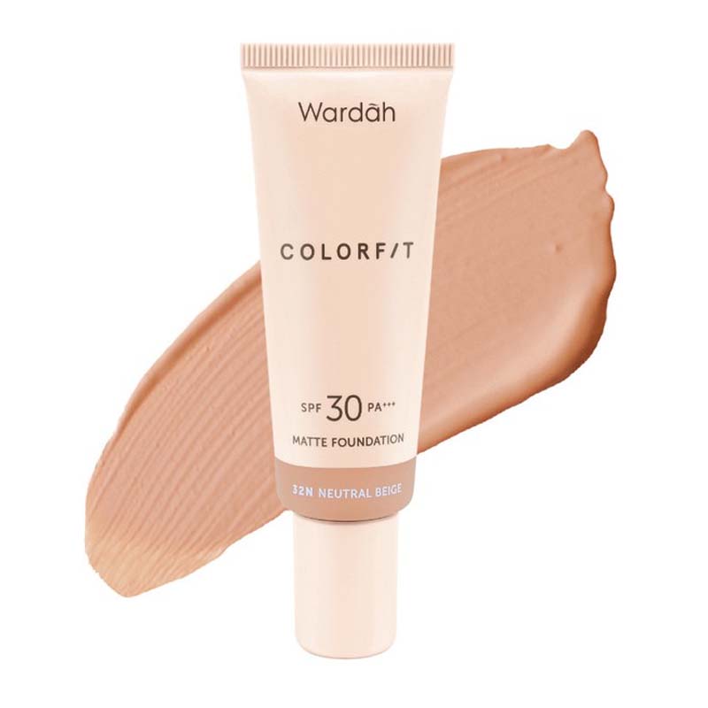 Wardah Colorfit Matte Foundation 32N Neutral Beige 25ml | Gogobli
