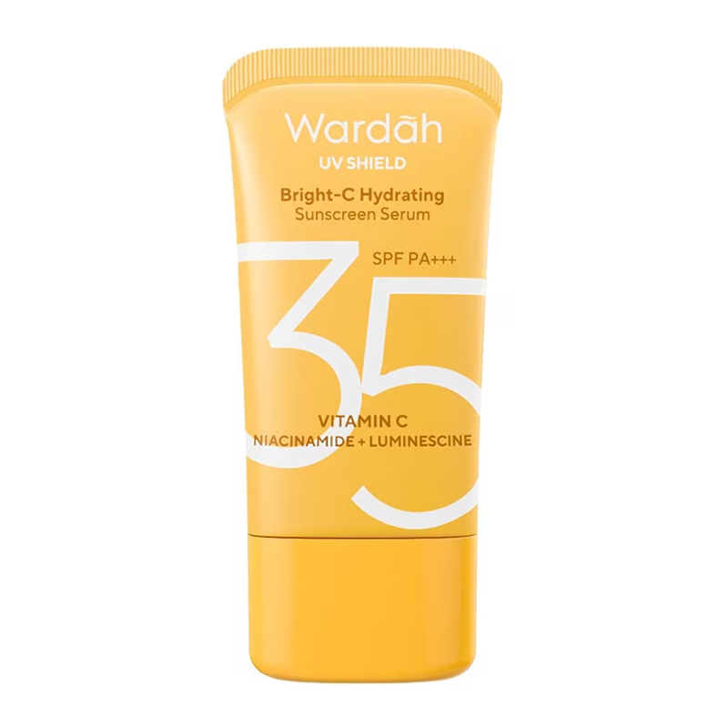 Wardah UV Shield Bright-C Hydrating Sunscreen Serum SPF 35 PA+++ 40ml | Gogobli