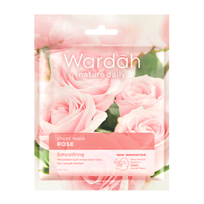Wardah Nature Daily Sheet Mask Rose 20ml | Gogobli