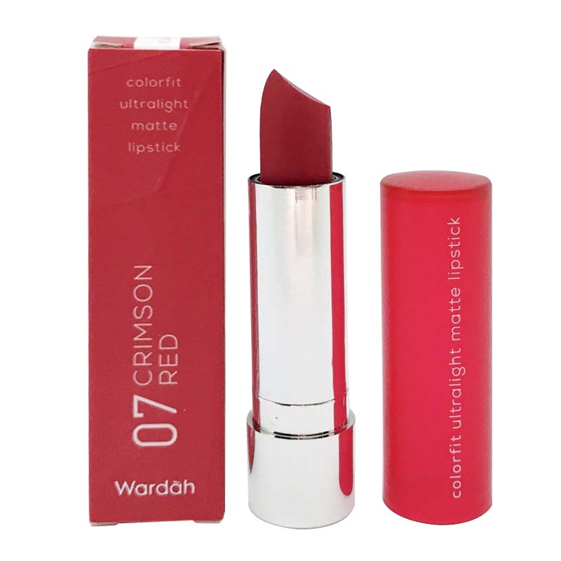 Wardah Colorfit Ultralight Matte Lipstick 07 Crimson Red 3.6gr | Gogobli