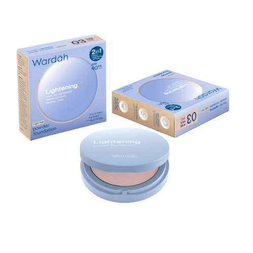 Wardah Lightening Powder Foundation Light Feel 03 Pink Fair (11C) 12gr | Gogobli