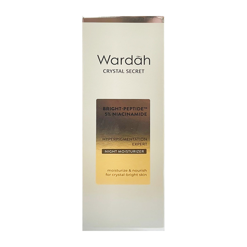 Wardah Crystal Secret Bright-Peptide 5% Niacinamide Night Moisturizer 15ml | Gogobli