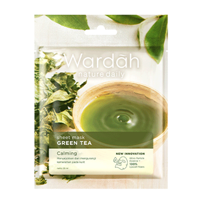 Wardah Nature Daily Sheet Mask Green Tea 20ml | Gogobli