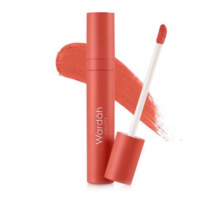Wardah Colorfit Velvet Matte Lip Mousse 10 Lively Coral 4gr | Gogobli