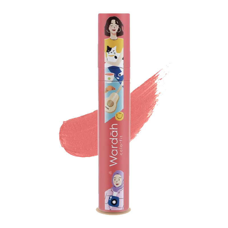 Wardah Colorfit Velvet Matte Lip Mousse Womens Day Special Edition 02. Joyful Orange 4gr | Gogobli