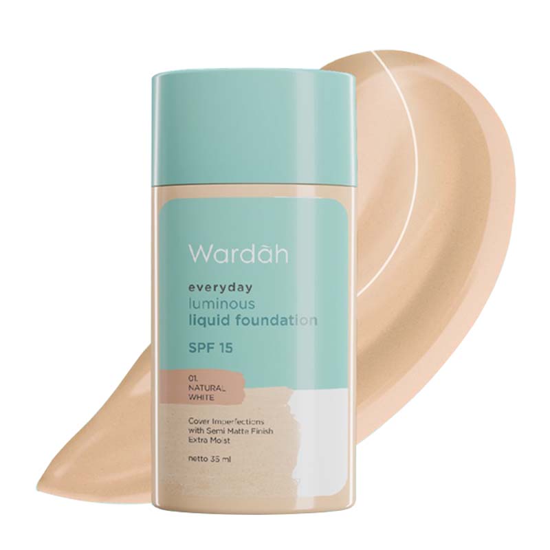 Wardah Everyday Luminous Liquid Foundation 01 Natural White 35ml | Gogobli