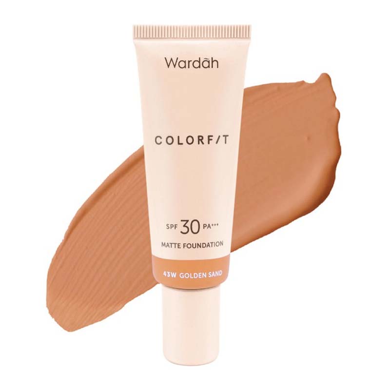 Wardah Colorfit Matte Foundation 43W Golden Sand 25ml | Gogobli