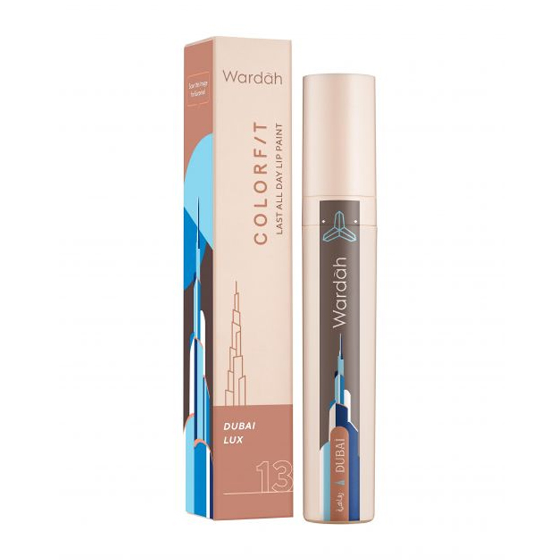 Wardah Colorfit Last All Day Lip Paint All Around The World 13. Dubai Lux | Gogobli