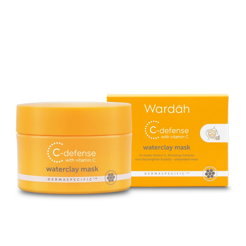 Wardah C-Defense Waterclay Mask 30gr | Gogobli