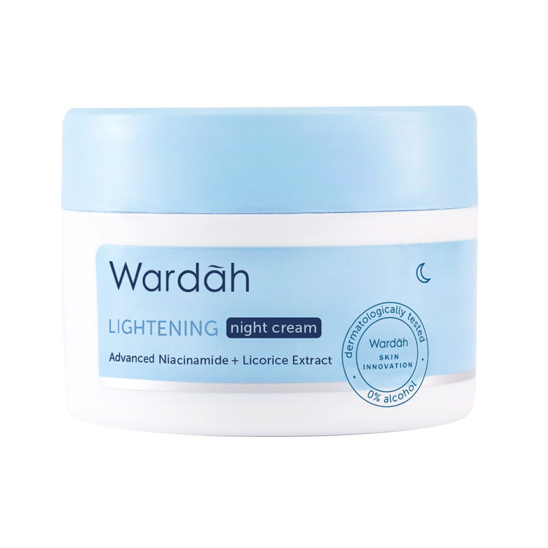 Wardah Lightening Night Cream Advanced Niacinamide 30gr | Gogobli