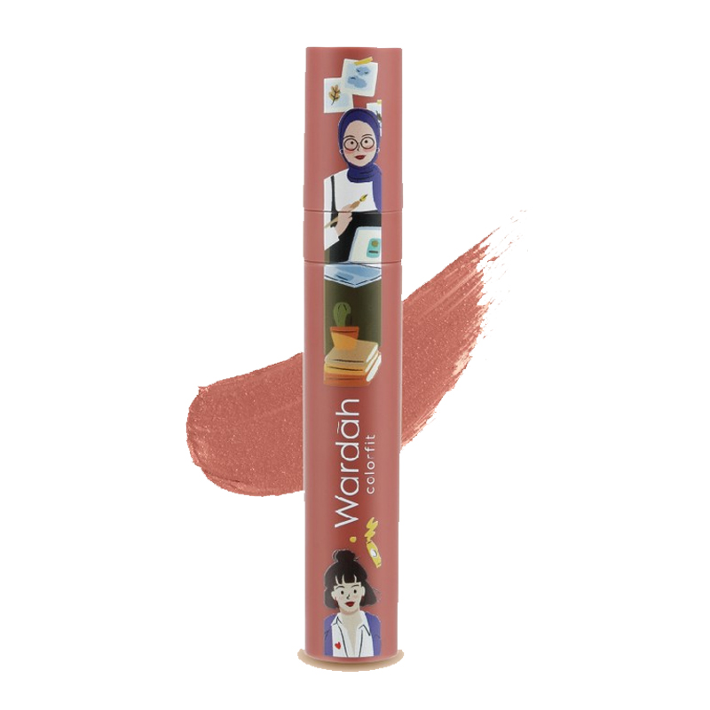 Wardah Colorfit Velvet Matte Lip Mousse Womens Day Special Edition 08. Brown Creator 4gr | Gogobli
