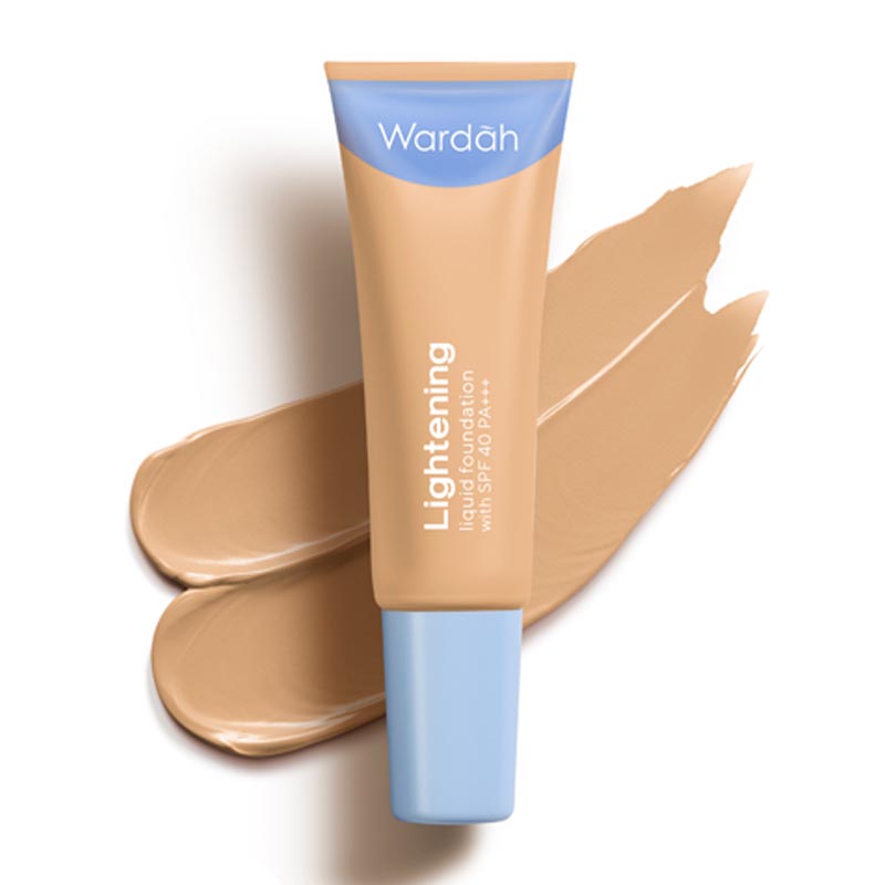Wardah Lightening Liquid Foundation 03 Warm Beige (32W) 6ml | Gogobli