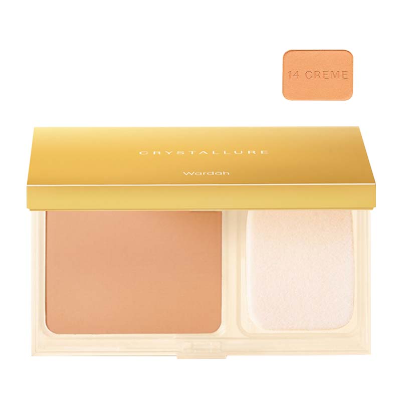 Wardah Crystallure Precious Luminizing Silk Powder Foundation 14 Creme 12gr | Gogobli