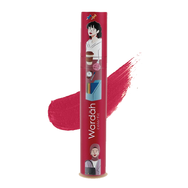 Wardah Colorfit Velvet Matte Lip Mousse Womens Day Special Edition 07. Red Pioneer 4gr | Gogobli