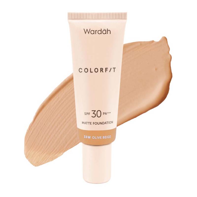Wardah Colorfit Matte Foundation 33W Olive Beige 25ml | Gogobli