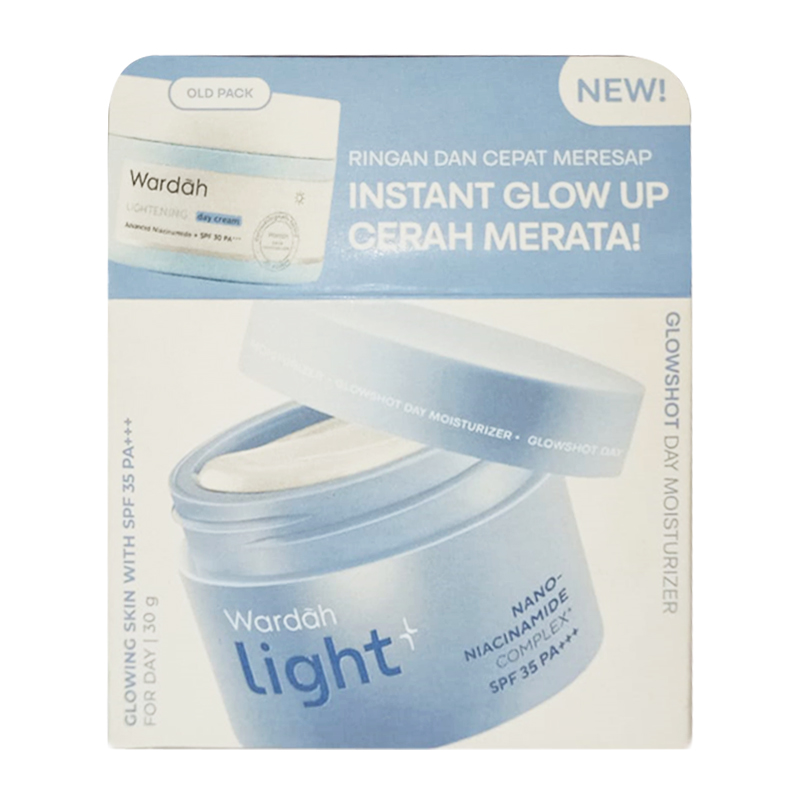 Wardah Light Glowshot Day Moisturizer 30gr | Gogobli