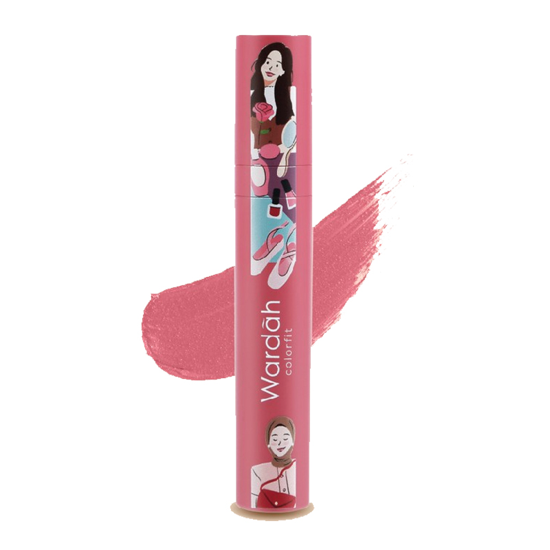 Wardah Colorfit Velvet Matte Lip Mousse Womens Day Special Edition 03. Rose Ballerina 4gr | Gogobli