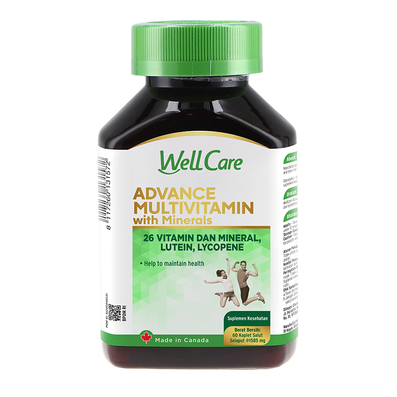 Wellcare Advance Multivitamin With Mineral 60 Tablet | Gogobli