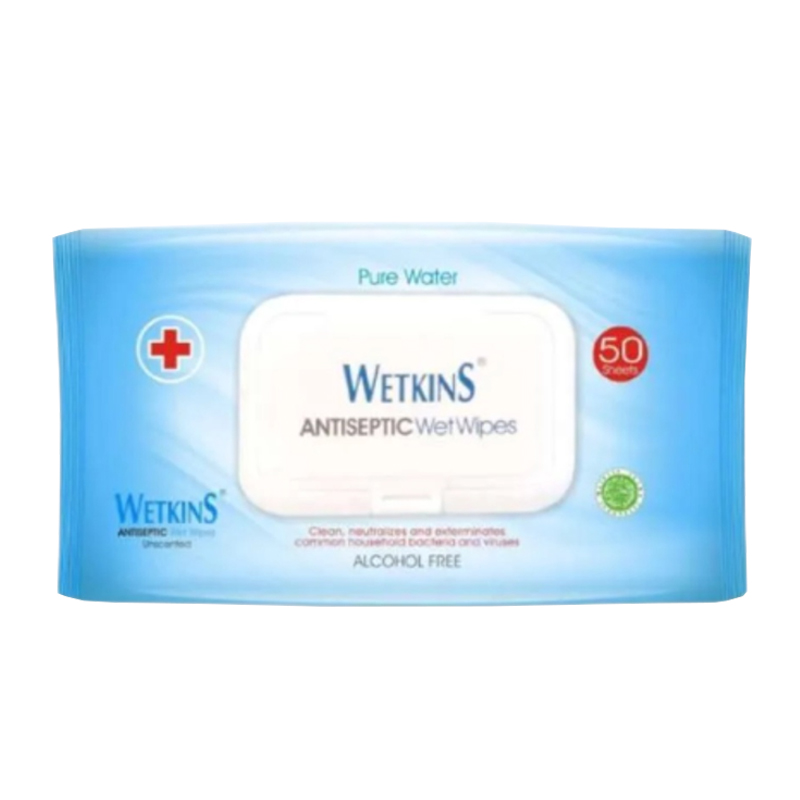 Wetkins Wet Wipes Antiseptic 50s | Gogobli
