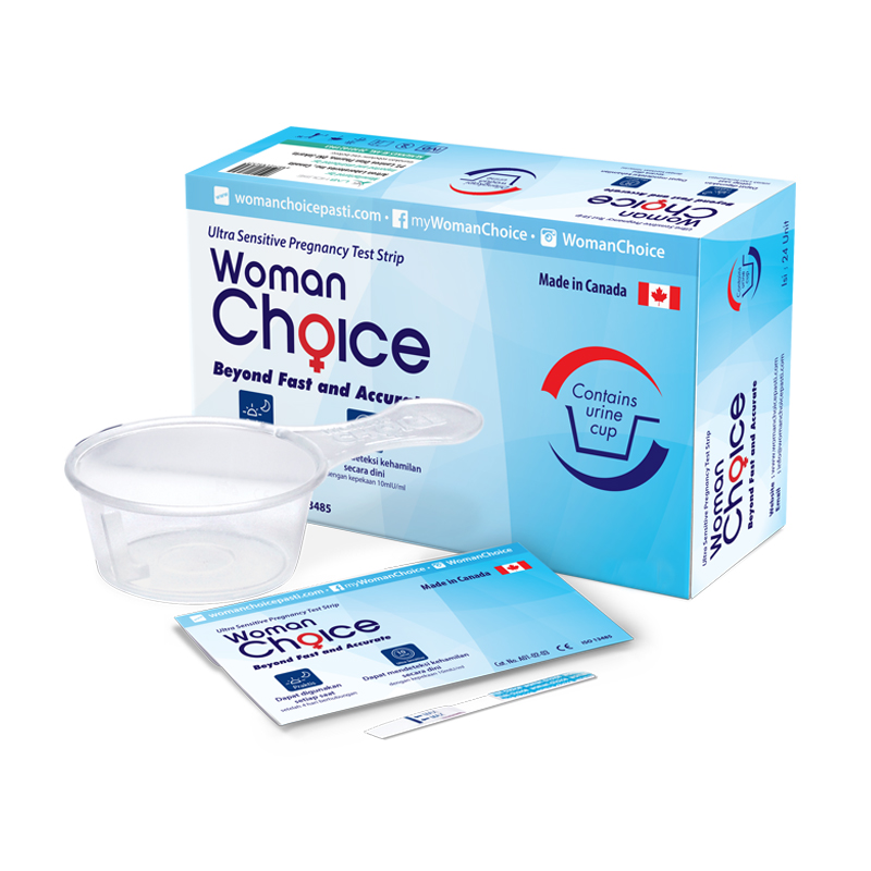Jual Woman Choice Ultra Sensitive Pregnancy Test Strip with Urine Glass Box 12s - HBHoz