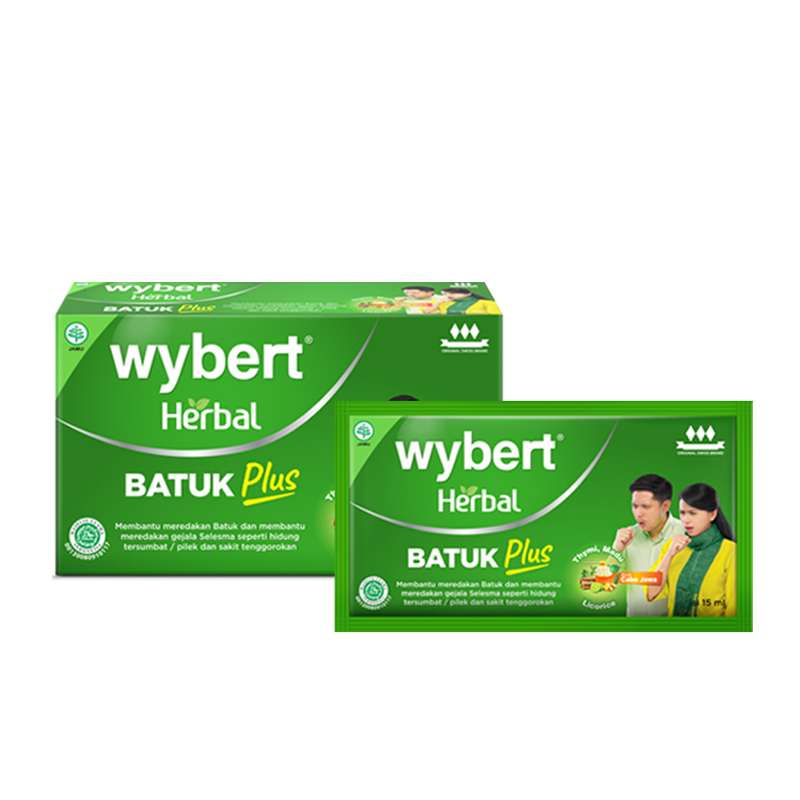 Wybert Herbal Batuk Plus Box (5 Sachet @ 15ml) | Gogobli