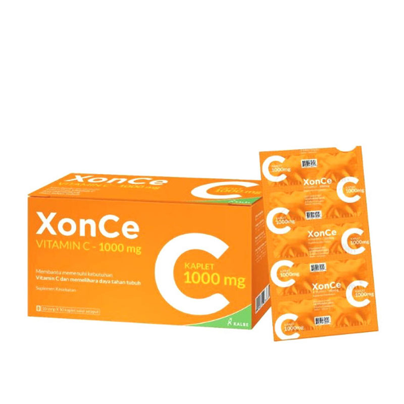 Xon-Ce Vitamin C 1000mg Box (10 Strip @ 10 Kaplet Salut Selaput) | Gogobli
