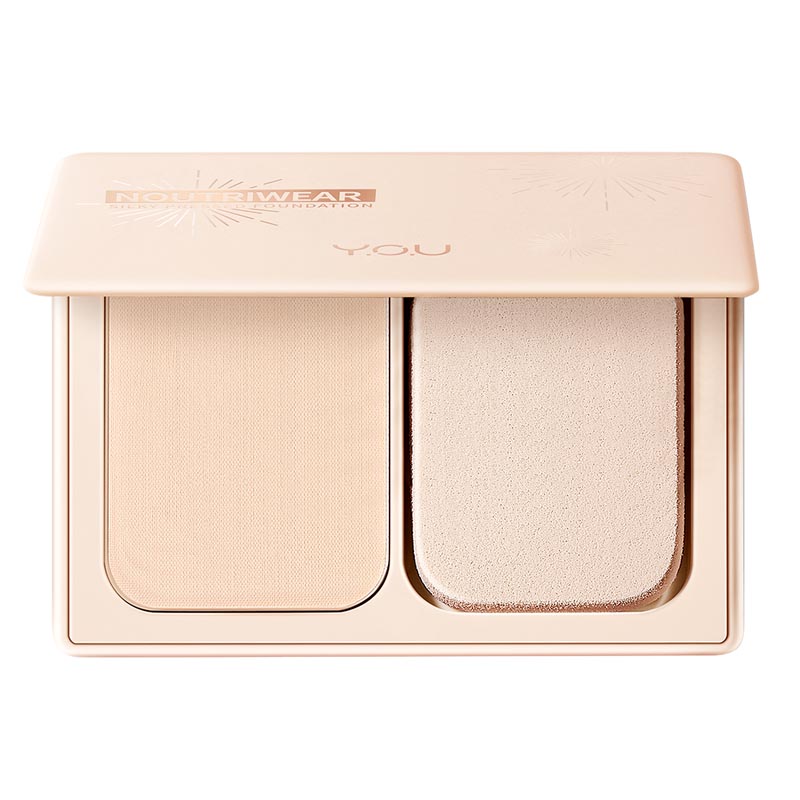 Y.O.U NoutriWear+ Silky Pressed Foundation W703 Warm Ivory 7gr | Gogobli