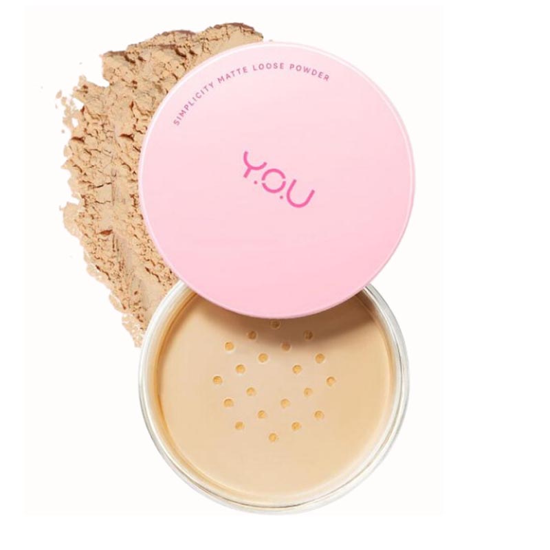 Y.O.U Simplicity Matte Loose Powder W704 Light Beige 6.8gr | Gogobli