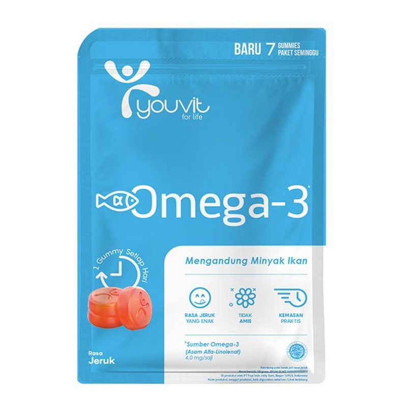Youvit Gummy Omega-3 Dewasa 7s | Gogobli