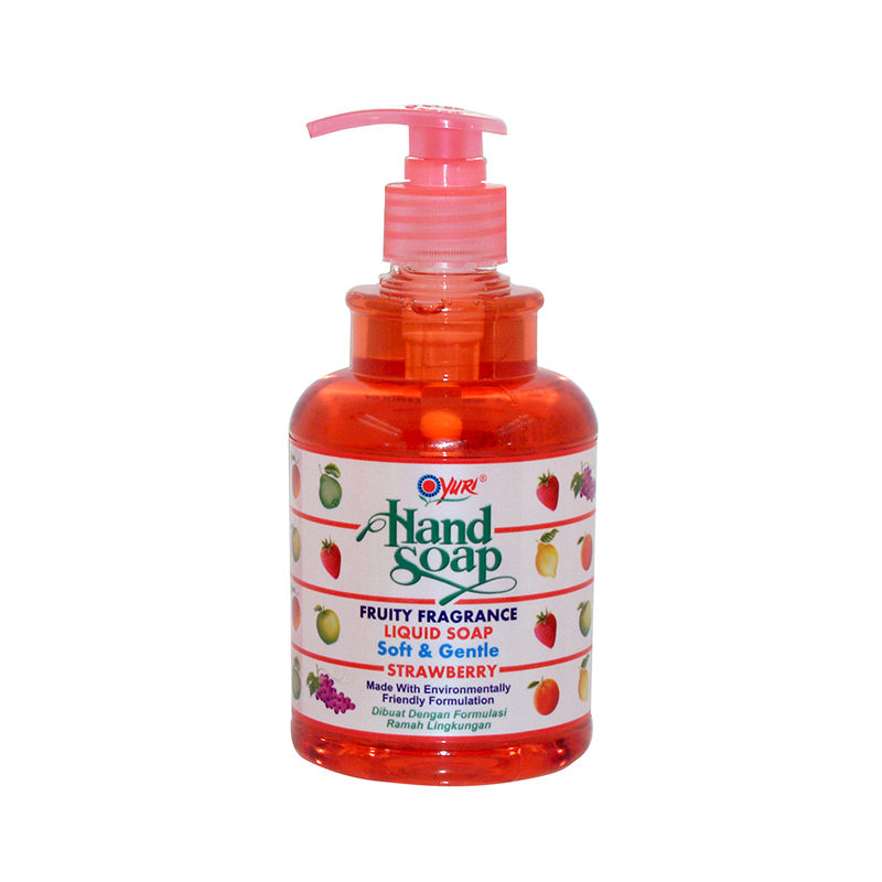 Yuri Hand Soap Pump Strawberry Liquid 410ml | Body Lotion Yuri | gogobli