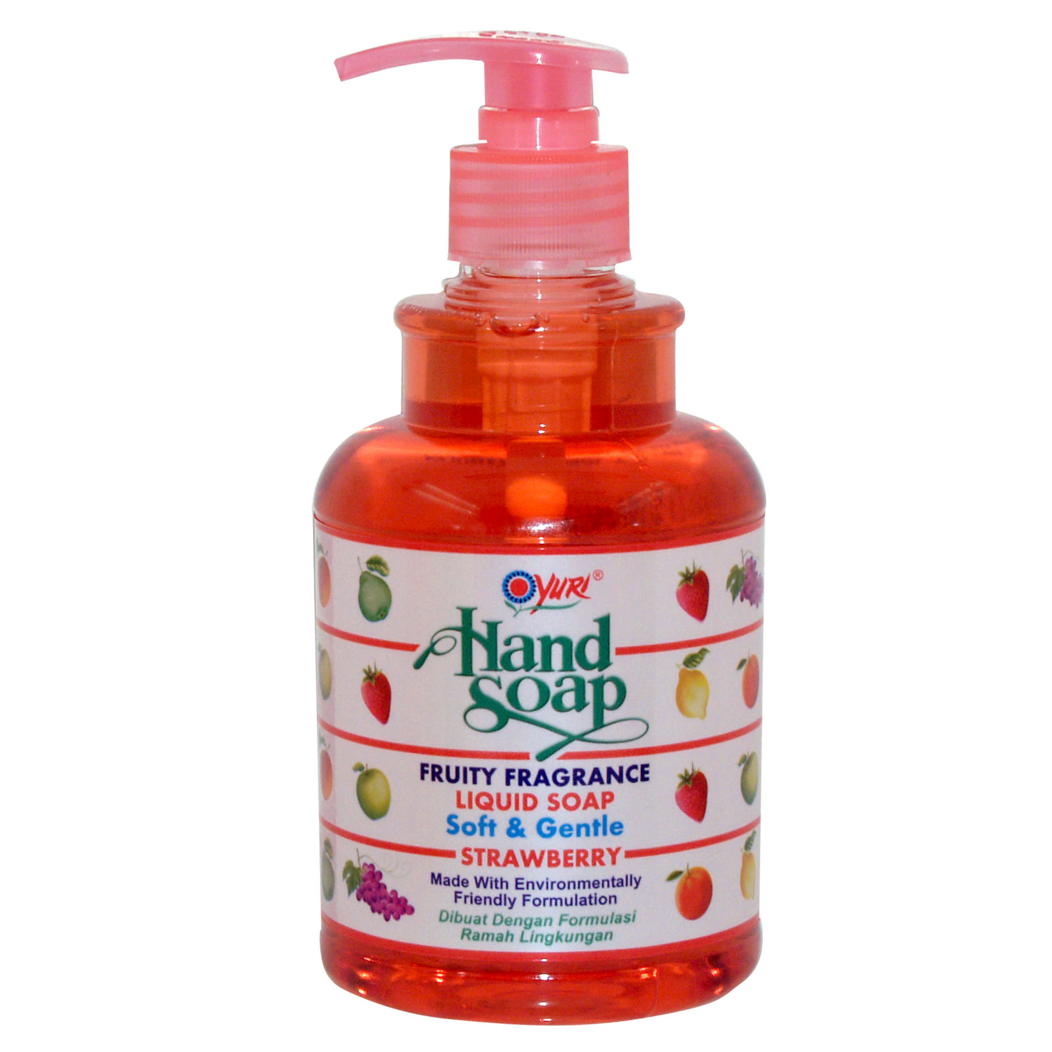 Yuri Hand Soap Pump Strawberry Liquid 410ml (12 Pump) Gogobli