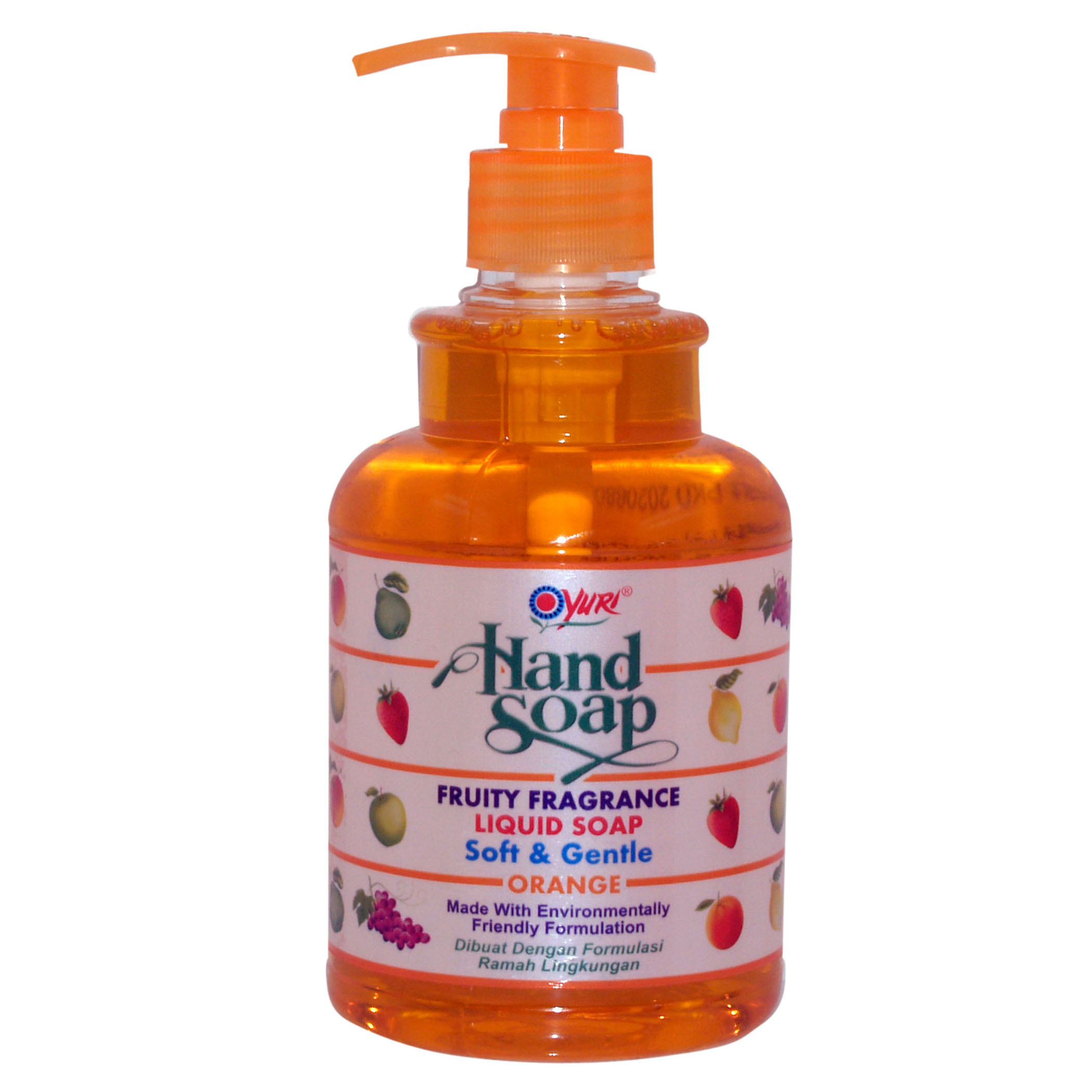 Yuri Hand Soap Pump Orange Liquid 410ml (12 Pump) Gogobli