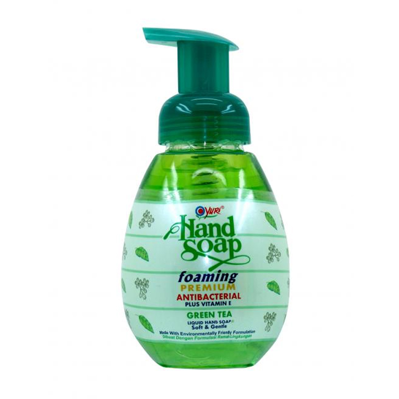 Yuri Hand Soap Pump Green Tea Foaming 410ml  | Body Lotion Yuri | gogobli