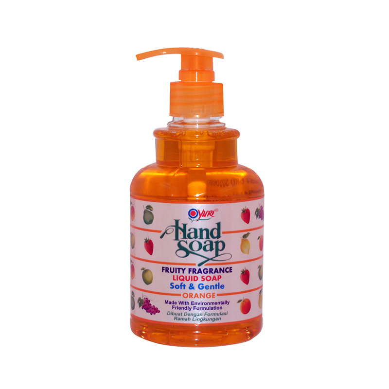 Yuri Hand Soap Pump Orange Liquid 410mle | Body Lotion Yuri | gogobli