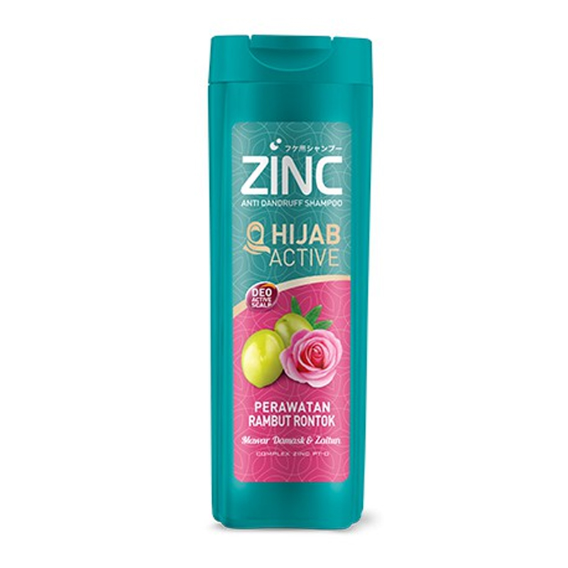 Zinc Hijab Active Perawatan Rambut Rontok Botol 340ml | Gogobli