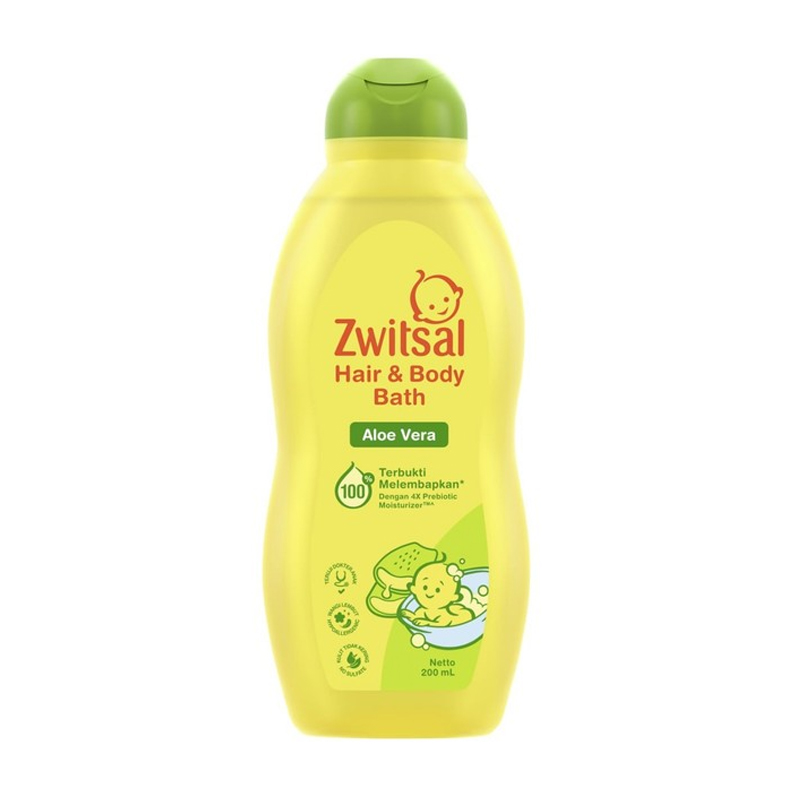 Zwitsal Baby Bath Hair And Body Natural Aloe Vera 200ml | Gogobli