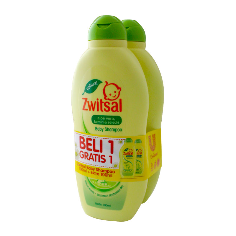 Zwitsal Baby Shampoo Natural AVKS 100ml (Beli 1 Bonus 1) | Gogobli