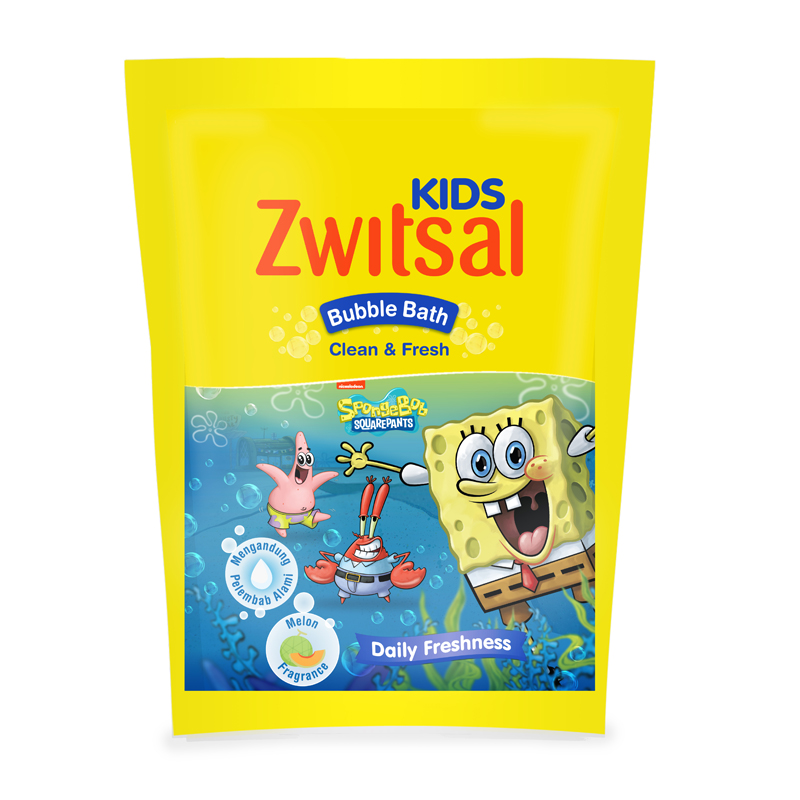 Zwitsal Kids Bubble Bath Clean And Fresh Blue Refill 250ml | Gogobli