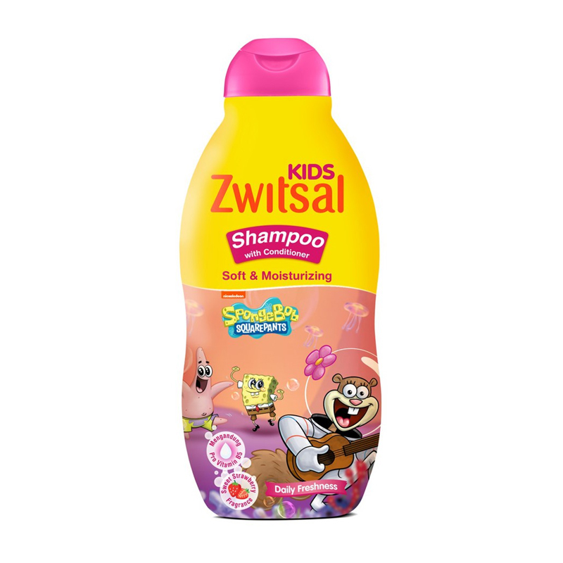 Zwitsal Kids Shampoo With Conditioner Soft And Moisturizing Pink 180ml | Gogobli