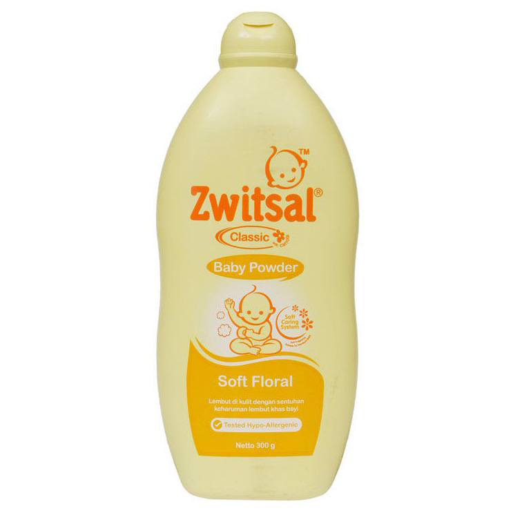 Zwitsal Baby Powder Classic Soft Floral 300ml | Gogobli