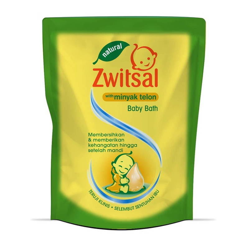 Zwitsal Baby Bath Natural Minyak Telon Pouch 250ml | Gogobli