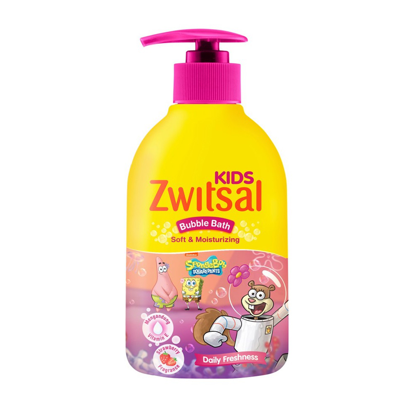 Zwitsal Kids Bubble Bath Soft And Moisturizing Pink Pump 280ml | Gogobli